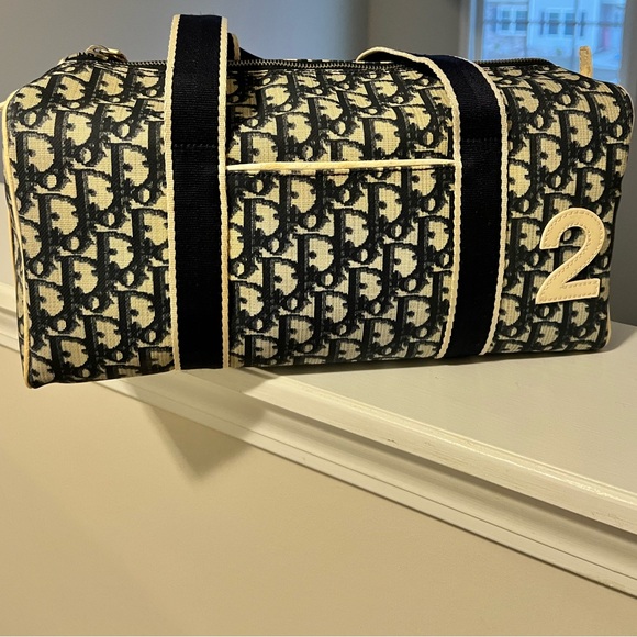 Dior Dark Navy Trotter #2 Boston Handbag - Picture 3 of 15